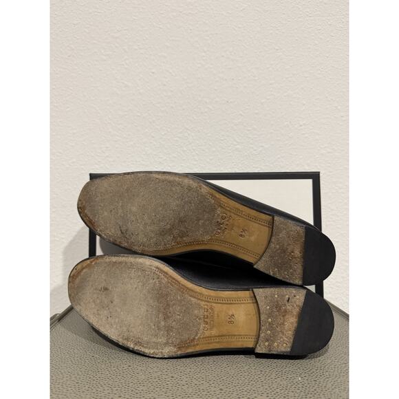 Gucci Mens Brixton Web Trimmed Horsebit Collapsible Heel Loafers Sz 8.5 $990 main image 6